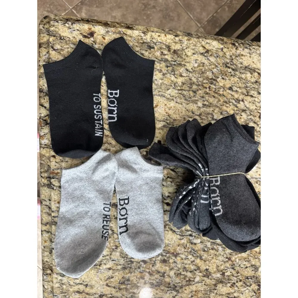 Born 10 Pair Women's No Show Socks Full Cushion Cotton Blend Shoe Size 4-10 New